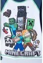 Camiseta De Baño De Minecraft Azul Y Blanca Manga Larga Para Niño 10 de MINECRAFT