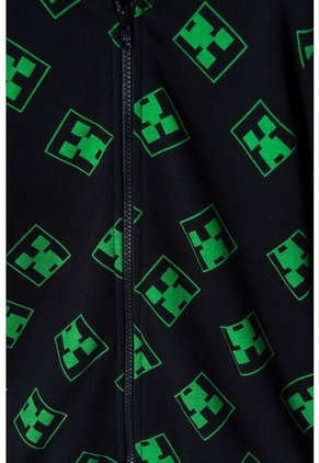 Buzo De Minecraft Negro Y Verde Con Capucha Para Niño 8