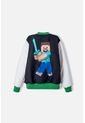 Chaqueta De Minecraft Marfil Y Negra Estampada En Frente Para Niño 12 de MINECRAFT