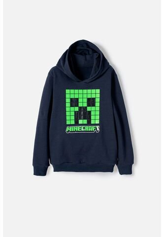 Buzo De Minecraft Con Capucha Azul Oscuro Para Niño 10 MINECRAFT