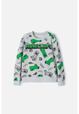 Buzo De Minecraft Cerrado Gris Para Niño 6 MINECRAFT