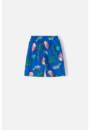 Pantaloneta De Baño Minecraft Con Cordón Azul Para Niño 12