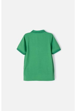 Camiseta Tipo Polo De Minecraft Verde  Para Niño 10