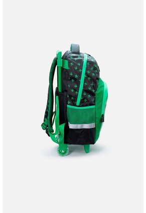 Morral De Minecraft 16.5" Con Ruedas Verde Para Niño U
