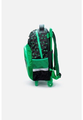 Morral De Minecraft 16.5" Con Ruedas Verde Para Niño U