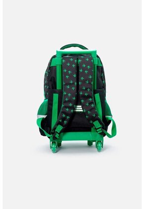 Morral De Minecraft 16.5" Con Ruedas Verde Para Niño U