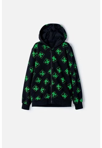Buzo De Minecraft Negro Y Verde Con Capucha Para Niño 6 MINECRAFT