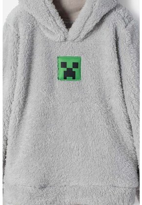 Buzo De La Minecraft Cerrado Gris Para Niño 10