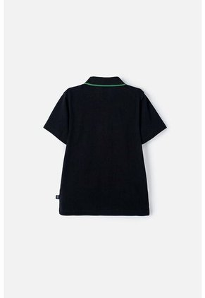 Camiseta Tipo Polo De Minecraft Negra Tipo Polo Para Niño 10