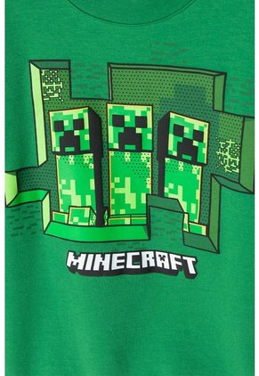 Buzo De Minecraft Verde De Diseño Cerrado Para Niño 12