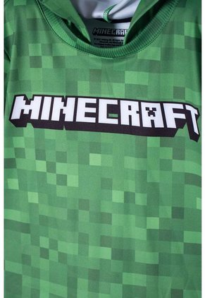 Camiseta De Minecraft Con Capucha Verde Para Niño 8