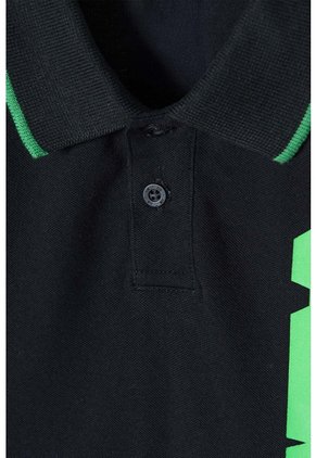 Camiseta Tipo Polo De Minecraft Negra Tipo Polo Para Niño 10