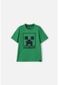 Camiseta De Minecraft Verde Manga Corta Para Niño 10 de MINECRAFT