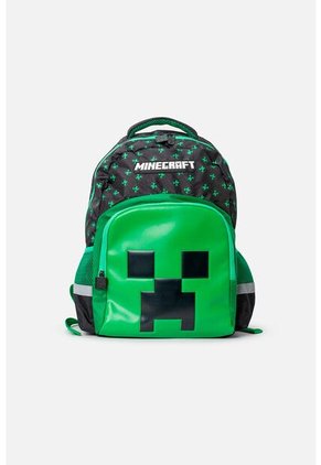 Morral De Minecraft 16.5" Verde Para Niño U