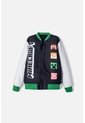 Chaqueta De Minecraft Marfil Y Negra Estampada En Frente Para Niño 6 de MINECRAFT