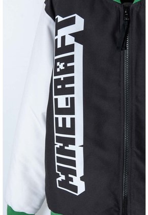 Chaqueta De Minecraft Marfil Y Negra Estampada En Frente Para Niño 6