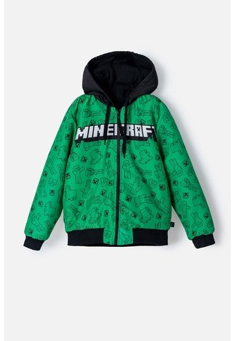 Chaqueta De Minecraft Con Capucha Verde Y Negra Para Niño 8 MINECRAFT