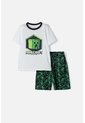 Pijama De Minecraft Blanca Y Negra De Bermuda Para Niño 10 de MINECRAFT