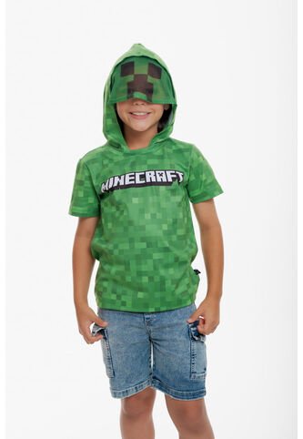 Camiseta De Minecraft Con Capucha Verde Para Niño 6 MINECRAFT