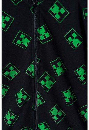 Buzo De Minecraft Negro Y Verde Con Capucha Para Niño 12