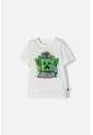 Camiseta De Minecraft Marfil Estampada En Frente Para Niño 12 de MINECRAFT