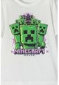 Camiseta De Minecraft Marfil Estampada En Frente Para Niño 12 de MINECRAFT