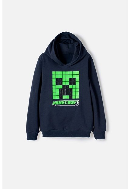 Buzo De Minecraft Con Capucha Azul Oscuro Para Niño 12