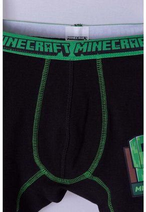 Pack X2 Boxer Minecraft Negro Y Gris Jaspe Para Niño 12