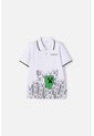 Camiseta Tipo Polo De Minecraft Blanca Para Niño 10 de MINECRAFT