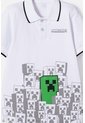 Camiseta Tipo Polo De Minecraft Blanca Para Niño 10 de MINECRAFT
