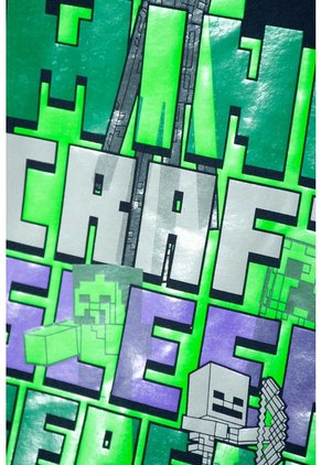 Camiseta De Minecraft Manga Larga Azul Para Niño 8
