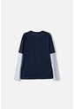 Camiseta De Minecraft Manga Larga Azul Para Niño 8 de MINECRAFT