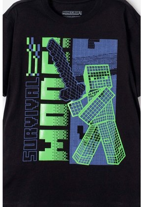 Camiseta De Minecraft Que Alumbra En La Oscuridad Para Niño 6