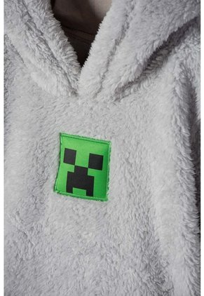 Buzo De La Minecraft Cerrado Gris Para Niño 14