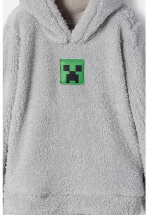 Buzo De La Minecraft Cerrado Gris Para Niño 14