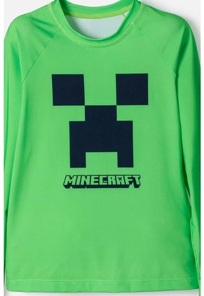 Conjunto De Minecraft Manga Larga Verde Y Azul Para Niño 6