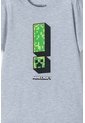 Camiseta De Minecraft Gris Manga Corta Para Niño 10 de MINECRAFT
