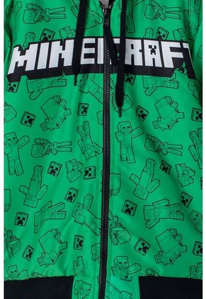 Chaqueta De Minecraft Con Capucha Verde Y Negra Para Niño 12