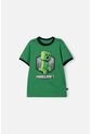 Camiseta De Minecraft Verde Manga Corta Para Niño 10 de MINECRAFT