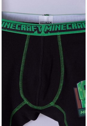 Pack X2 Boxer Minecraft Negro Y Gris Jaspe Para Niño 8