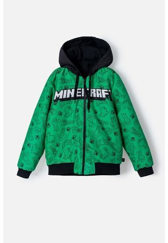 Chaqueta De Minecraft Con Capucha Verde Y Negra Para Niño 6 MINECRAFT