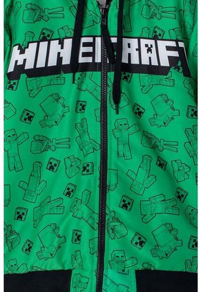 Chaqueta De Minecraft Con Capucha Verde Y Negra Para Niño 6