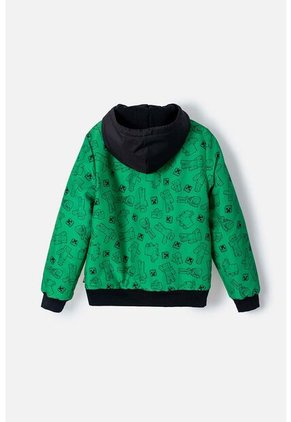 Chaqueta De Minecraft Con Capucha Verde Y Negra Para Niño 6