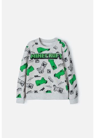 Buzo De Minecraft Cerrado Gris Para Niño 6 MINECRAFT