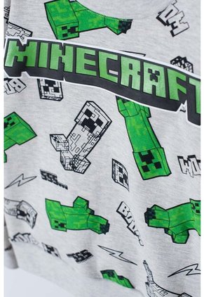 Buzo De Minecraft Cerrado Gris Para Niño 6