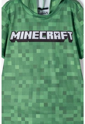 Camiseta De Minecraft Con Capucha Verde Para Niño 12