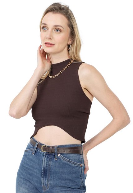 Blusa Manga Sisa Ruedo Alto Cafe Oscuro Mítica - Compra Ahora | Dafiti  Colombia