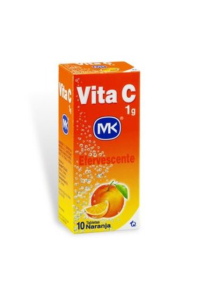 Vita C+Zinc Efervescente Naranja 1G Tubo 10 Tabletas M.K