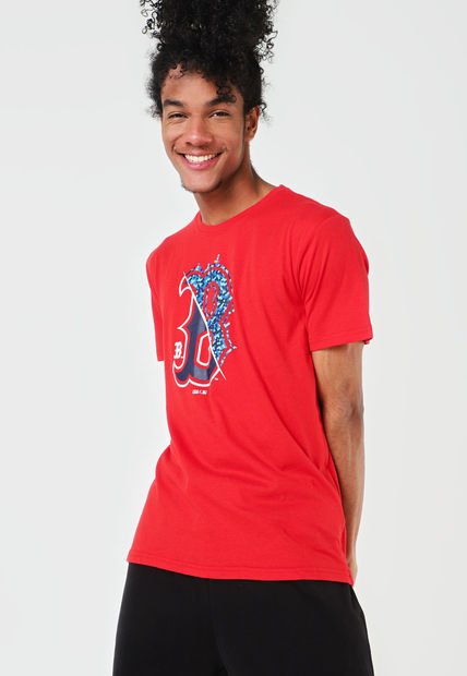 Camiseta Rojo-Azul Navy-Rosa NBA Boston Red Sox