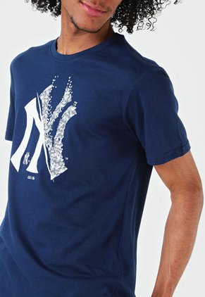 Camiseta Azul-Blanco-Gris MLB	 New York Yankees